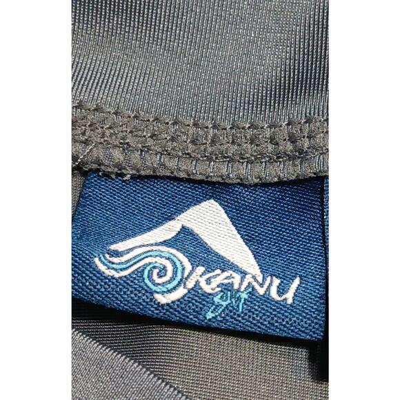 Kanu Surf Mens Small Gray Long Sleeve Protective Swim Shirt Mock Neck with Logo - Picture 2 of 8